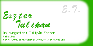 eszter tulipan business card