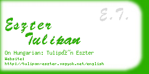 eszter tulipan business card